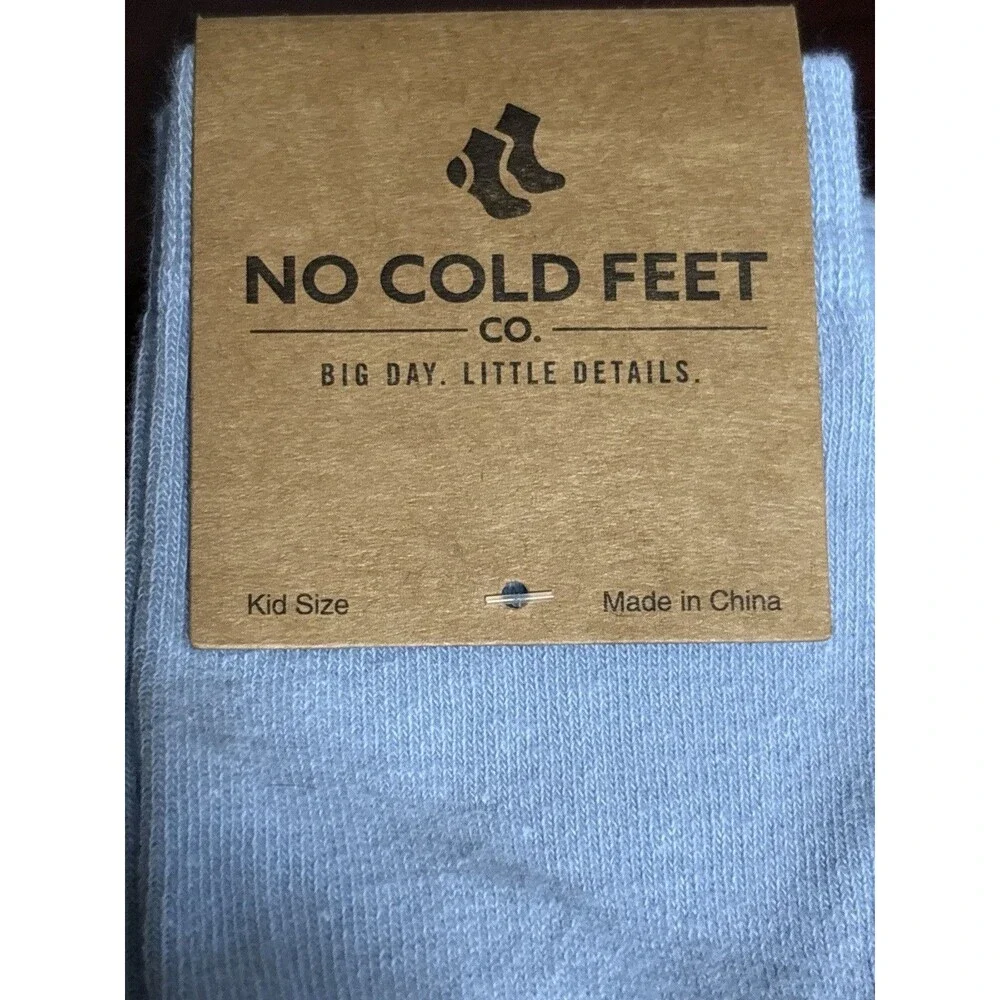 🔥 NO COLD FEET CO. Kids Dress Socks Light Blue One Size NWT 🔥